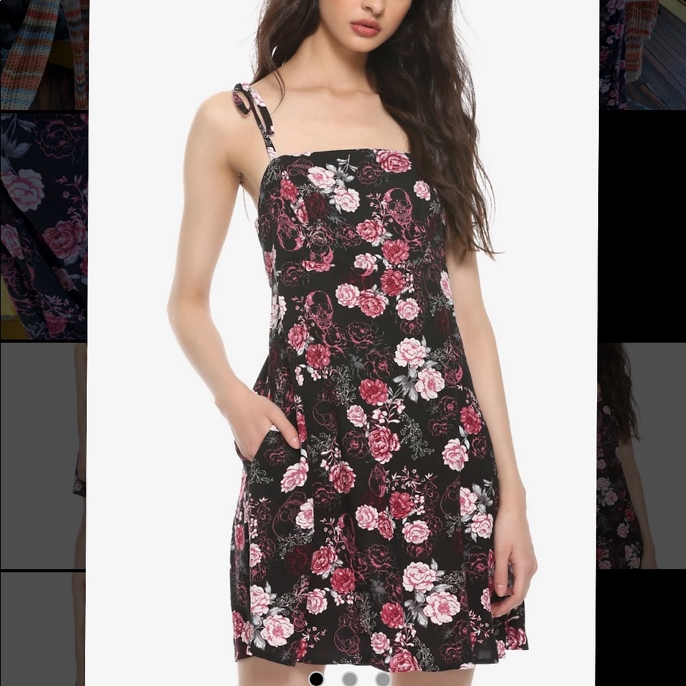 Size 24 hot top floral skull dress